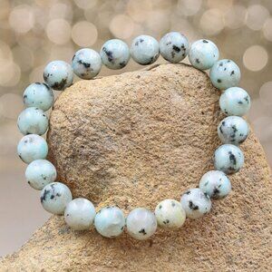 Kiwi Jasper Gemstone Bracelet Handmade